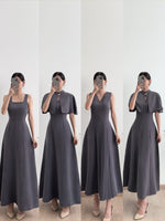 Load image into Gallery viewer, Kadaka D-0253 Long Vneck Dress | Dress Panjang Wanita
