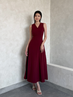 Load image into Gallery viewer, Kadaka D-0253 Long Vneck Dress | Dress Panjang Wanita
