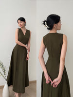 Load image into Gallery viewer, Kadaka D-0253 Long Vneck Dress | Dress Panjang Wanita
