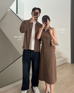 Load image into Gallery viewer, Kadaka Couple Group Family Outfit | Outer Dress Culotte and Men Jacket | Everyday Basics Collection

