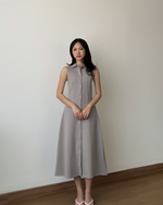 Load image into Gallery viewer, Kadaka Eve Dress | Buttoned Midi Dress with Collar | Midi Dress Wanita | Everyday Basics Collection D-0254
