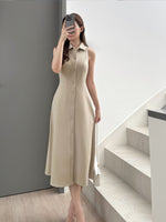 Load image into Gallery viewer, Kadaka D-0254 Buttoned Midi Dress with Collar | Midi Dress Wanita
