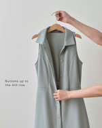 Load image into Gallery viewer, Kadaka Eve Dress | Buttoned Midi Dress with Collar | Midi Dress Wanita | Everyday Basics Collection D-0254
