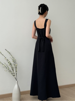 Load image into Gallery viewer, Kadaka D-0255 Maxi Square Neck Dress Adjustable Waist | Dress Maxi Wanita
