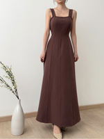 Load image into Gallery viewer, Kadaka D-0255 Maxi Square Neck Dress Adjustable Waist | Dress Maxi Wanita
