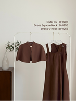 Load image into Gallery viewer, Kadaka D-0255 Maxi Square Neck Dress Adjustable Waist | Dress Maxi Wanita
