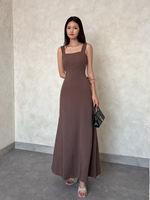 Load image into Gallery viewer, Kadaka D-0255 Maxi Square Neck Dress Adjustable Waist | Dress Maxi Wanita
