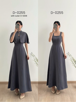 Load image into Gallery viewer, Kadaka D-0255 Maxi Square Neck Dress Adjustable Waist | Dress Maxi Wanita
