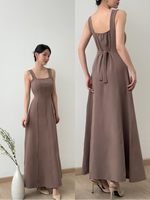 Load image into Gallery viewer, Kadaka D-0255 Maxi Square Neck Dress Adjustable Waist | Dress Maxi Wanita
