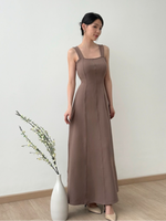 Load image into Gallery viewer, Kadaka D-0255 Maxi Square Neck Dress Adjustable Waist | Dress Maxi Wanita
