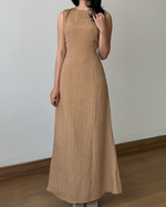 Muat gambar ke penampil Galeri, Kadaka Elara Dress | Maxi Sleeveless Dress with Adjustable Waist | Dress Maxi Wanita Tali Pinggang | Hourglass Collection D-0261
