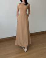 Muat gambar ke penampil Galeri, Kadaka Elara Dress | Maxi Sleeveless Dress with Adjustable Waist | Dress Maxi Wanita Tali Pinggang | Hourglass Collection D-0261
