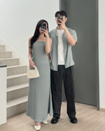 Load image into Gallery viewer, Kadaka Sol Dress | Pleated Maxi Dress with Adjustable Waist | Dress Panjang Pleats Wanita | Riviera Collection D-0265
