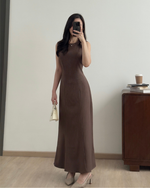 Load image into Gallery viewer, Kadaka Couple Group Family Outfit | Maxi Dress Culotte &amp; Men Shirt Stripes | Office Crush Collection
