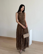 Load image into Gallery viewer, Kadaka D-0267 Maxi Lace Reversible Party Dress | Dress Panjang Brukat Wanita
