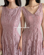 Load image into Gallery viewer, Kadaka D-0267 Maxi Lace Reversible Party Dress | Dress Panjang Brukat Wanita

