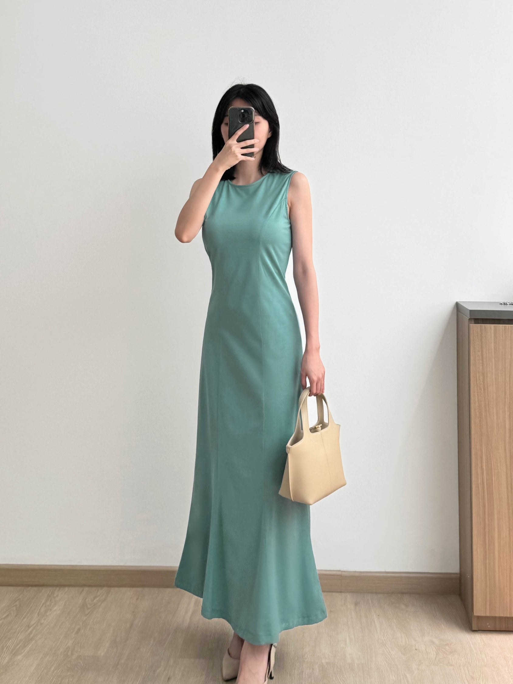 Kadaka D-0251 Maxi Dress with Adjustable Waist | Dress Panjang Wanita Serut