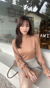 Kadaka T-0421 Blouse Semi Pleats Tangan Panjang