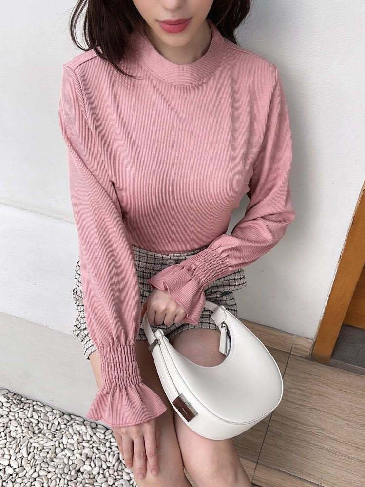 Kadaka T-0421 Blouse Semi Pleats Tangan Panjang