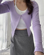 Load image into Gallery viewer, Kadaka T-0518 Crop Cardigan Tank Top Knit | Atasan Cardi Wanita
