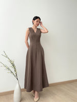 Load image into Gallery viewer, Kadaka D-0253 Long Vneck Dress | Dress Panjang Wanita
