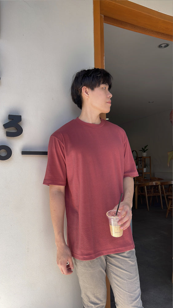 Kadaka MT-0165 Oversized Tshirt Atasan Pria Dropneedle Knit