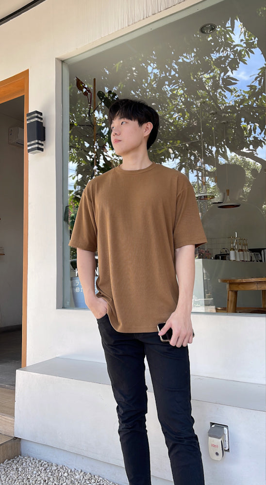 Kadaka MT-0165 Oversized Tshirt Atasan Pria Dropneedle Knit