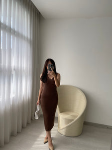 Kadaka D-0207 Sleeveless Midi Bodycon Dress Knit Premium Stretch