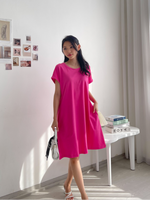 Muat gambar ke penampil Galeri, Kadaka D-0121 Dress Santai Cantik dengan Aksen Scarf
