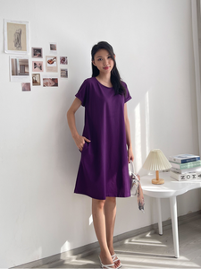 Kadaka D-0121 Dress Santai Cantik dengan Aksen Scarf