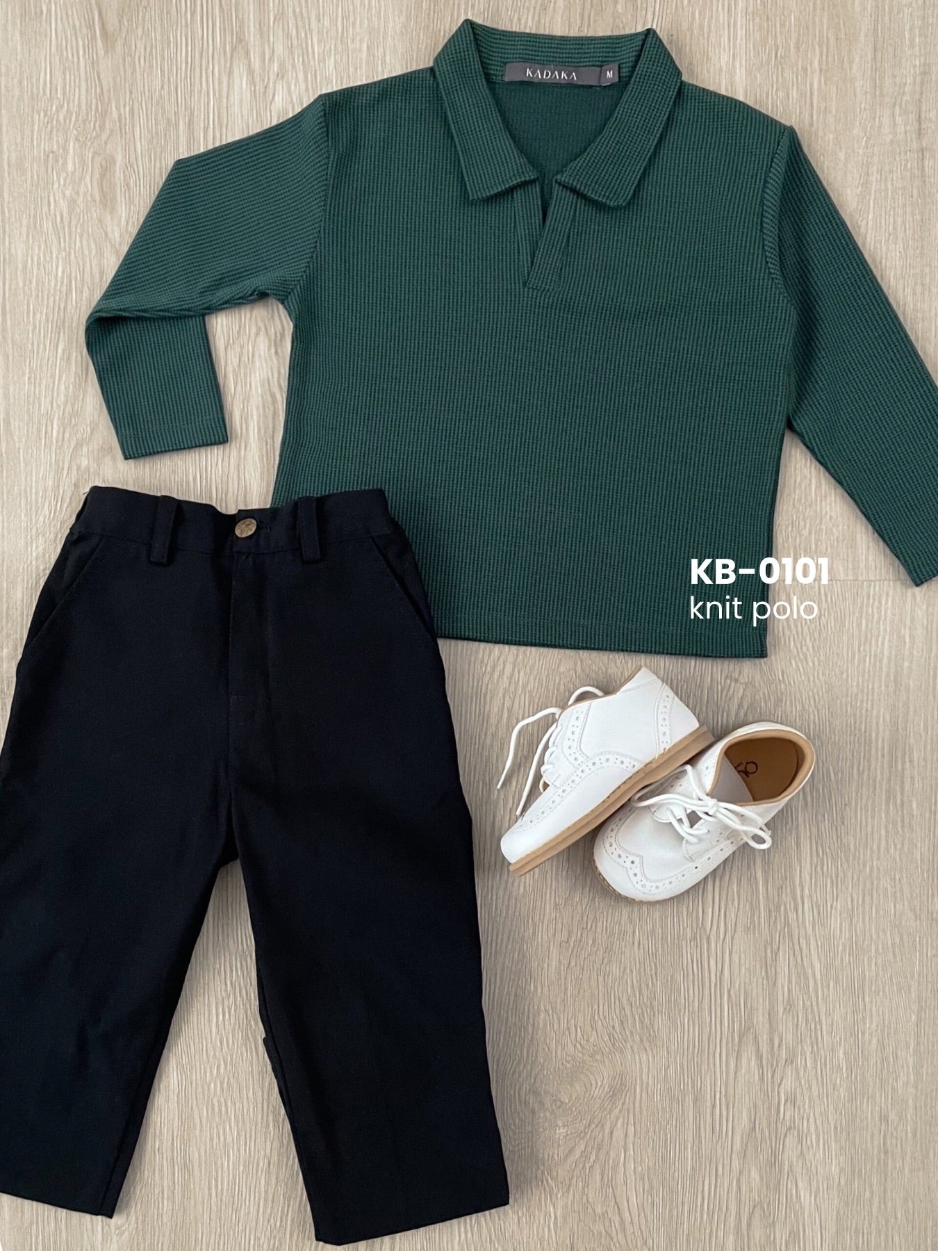 Kadaka KB-0101 Boys Polo Knit Long Sleeve | Atasan Anak Laki-Laki Tangan Panjang