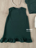 Muat gambar ke penampil Galeri, Kadaka KG-0102 Girls Mini Dress Knit Kids | Dress Ruffle Anak Perempuan
