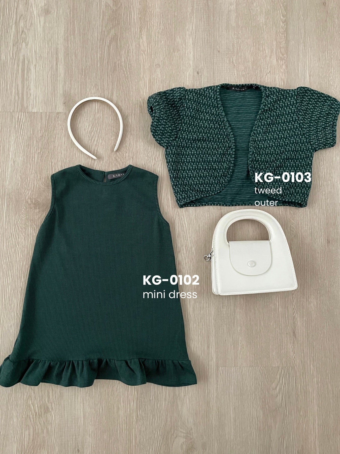 Kadaka KG-0102 Girls Mini Dress Knit Kids | Dress Ruffle Anak Perempuan