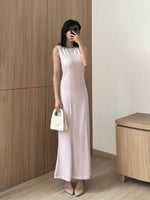 Load image into Gallery viewer, Kadaka D-0251 Maxi Dress with Adjustable Waist | Dress Panjang Wanita Serut
