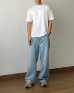 Muat gambar ke penampil Galeri, Kadaka Austin Denim | Men Loose Denim Pants | Celana Panjang Jeans Pria  | Blue No. 1 Collection MB-0116
