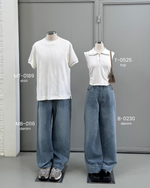 Load image into Gallery viewer, Kadaka Couple Group Family Outfit | Women and Men Loose Denim Pants |  Blue No. 1 Collection
