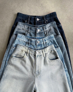 Muat gambar ke penampil Galeri, Kadaka Blue No. 1 Collection | Women and Men Loose Denim Pants | Couple Outfit | Riley, Austin
