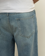 Muat gambar ke penampil Galeri, Kadaka Austin Denim | Men Baggy Loose Denim Pants | Celana Panjang Jeans Pria  | Blue No 1 Collection MB-0116
