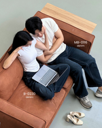 Load image into Gallery viewer, Kadaka Couple Group Family Outfit | Women and Men Loose Denim Pants |  Blue No. 1 Collection
