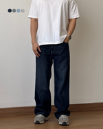 Muat gambar ke penampil Galeri, Kadaka Austin Denim | Men Baggy Loose Denim Pants | Celana Panjang Jeans Pria  | Blue No 1 Collection MB-0116
