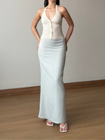 Muat gambar ke penampil Galeri, Kadaka Dream Skirt | Maxi Skirt Airflow Linen | Rok Panjang Maxi Wanita | Cloud Nine Collection B-0228
