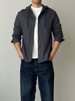 Muat gambar ke penampil Galeri, Kadaka Parker Fleece Hoodie Jacket | Men Buttoned Hoodie | Jacket Hoodie Kancing Pria | Say Fleece Collection MO-0101

