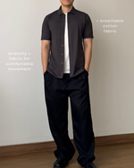 Muat gambar ke penampil Galeri, Kadaka Leo Shirt | Mens Cotton Stretch Shirt | Kemeja Men Katun Lengan Pendek | MT-0115
