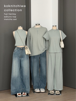 Load image into Gallery viewer, Kadaka Matcha Set | Knit Set Top and Culotte | Set Wanita Knit Celana dan Atasan | koKnitchiwa Collection S-0186
