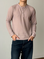 Muat gambar ke penampil Galeri, Kadaka Fuji Henley Top | Long Sleeve Knit Top Men | Atasan Tangan Panjang Pria Knit | koKnitchiwa Collection MT-0129

