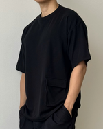 Muat gambar ke penampil Galeri, Kadaka Nico Oversized Tshirt Pocket Detail | Top Men Pria Rib Premium Detail Kantong | MT-0134
