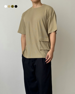 Muat gambar ke penampil Galeri, Kadaka Nico Oversized Tshirt Pocket Detail | Top Men Pria Rib Premium Detail Kantong | MT-0134

