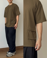 Muat gambar ke penampil Galeri, Kadaka Nico Oversized Tshirt Pocket Detail | Top Men Pria Rib Premium Detail Kantong | MT-0134
