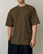 Muat gambar ke penampil Galeri, Kadaka Nico Oversized Tshirt Pocket Detail | Top Men Pria Rib Premium Detail Kantong | MT-0134
