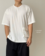Muat gambar ke penampil Galeri, Kadaka Nico Oversized Tshirt Pocket Detail | Top Men Pria Rib Premium Detail Kantong | MT-0134
